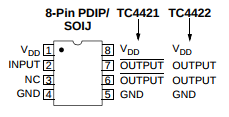 New/Unused TC4421AVPA MOSFET Driver IC DIL 8-pin package
